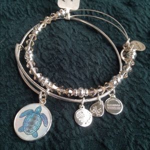 Alex and Ani turtle bracelet w/ Swarovski crystals
